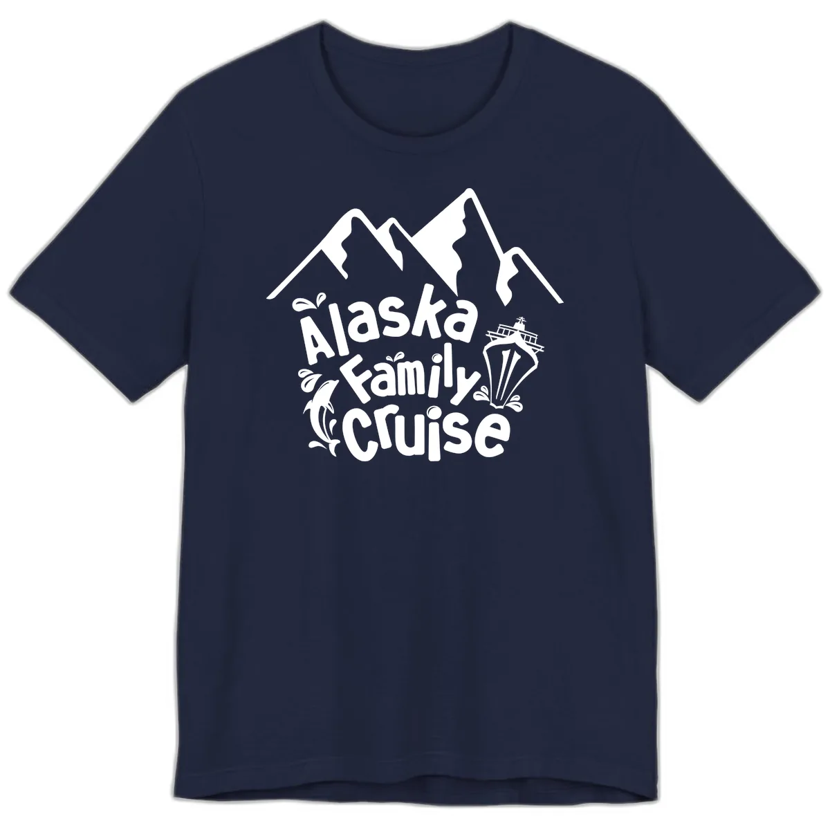 Alaska Family Cruise Mountain Adventure Premium T-Shirt in Navy