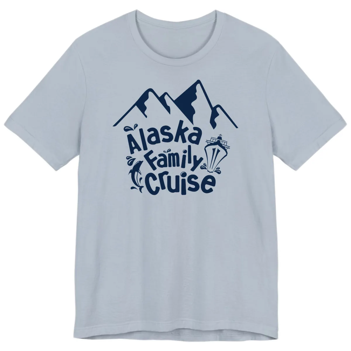 Alaska Family Cruise Mountain Adventure Premium T-Shirt in Light Blue