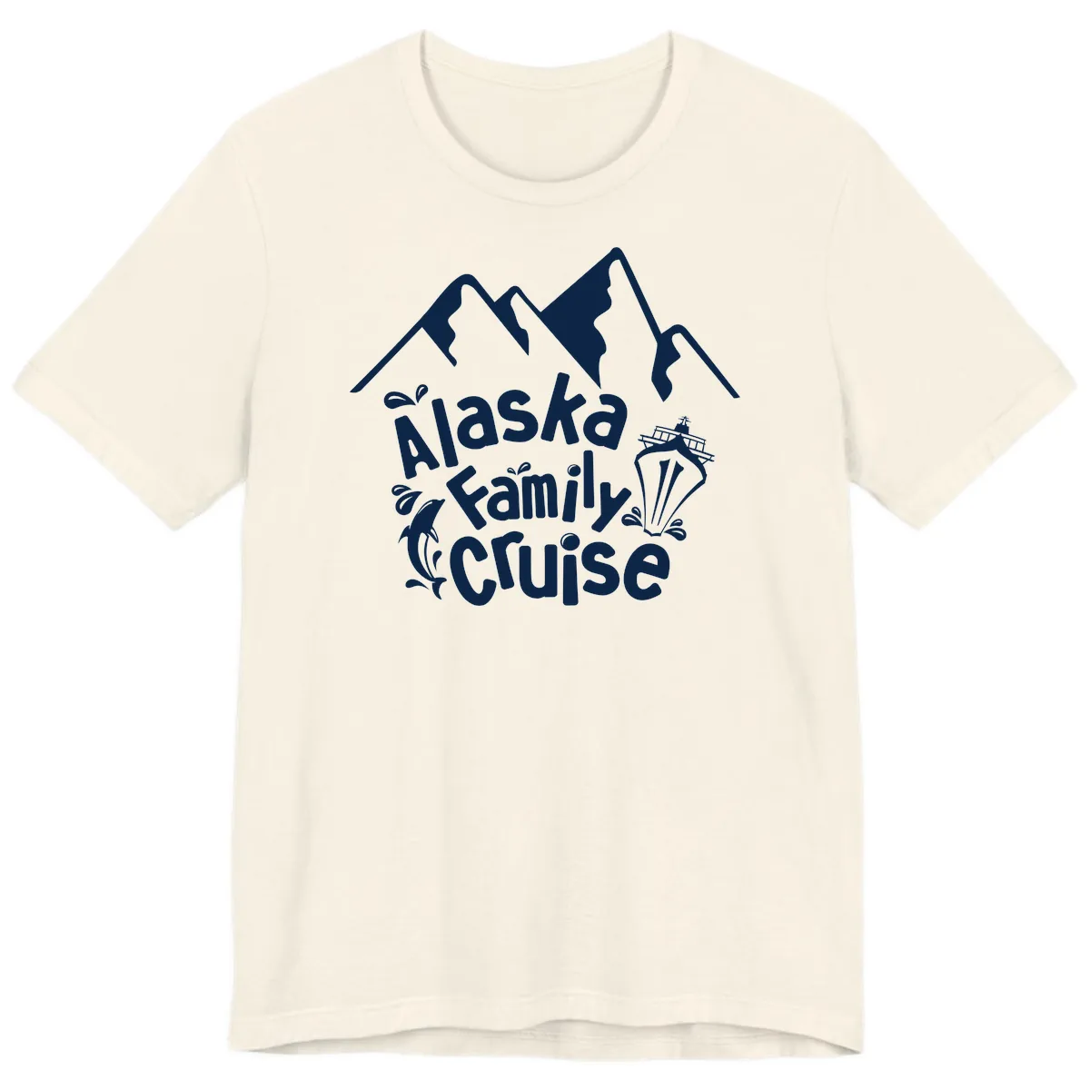 Alaska Family Cruise Mountain Adventure Premium T-Shirt in Natural