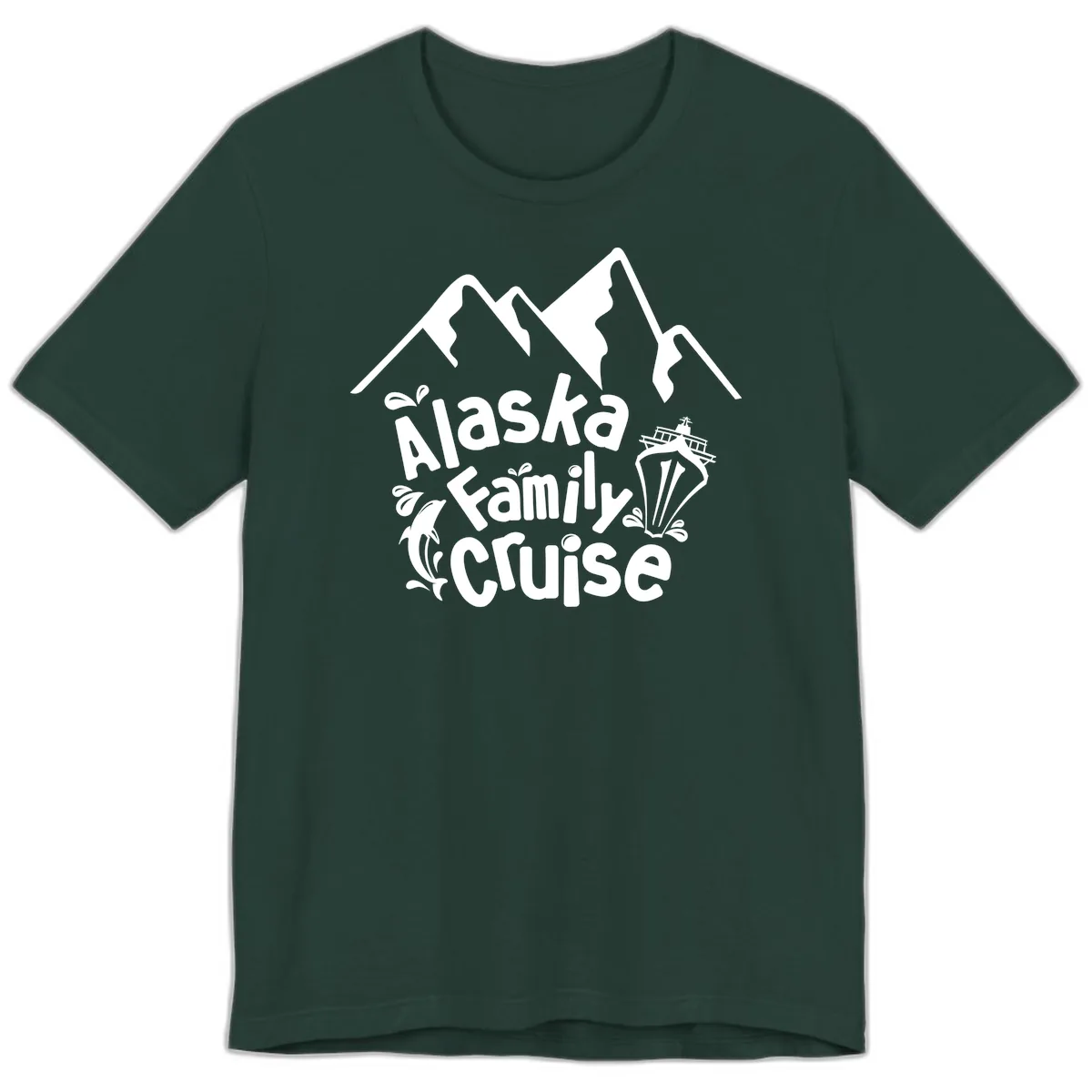 Alaska Family Cruise Mountain Adventure Premium T-Shirt in Forest