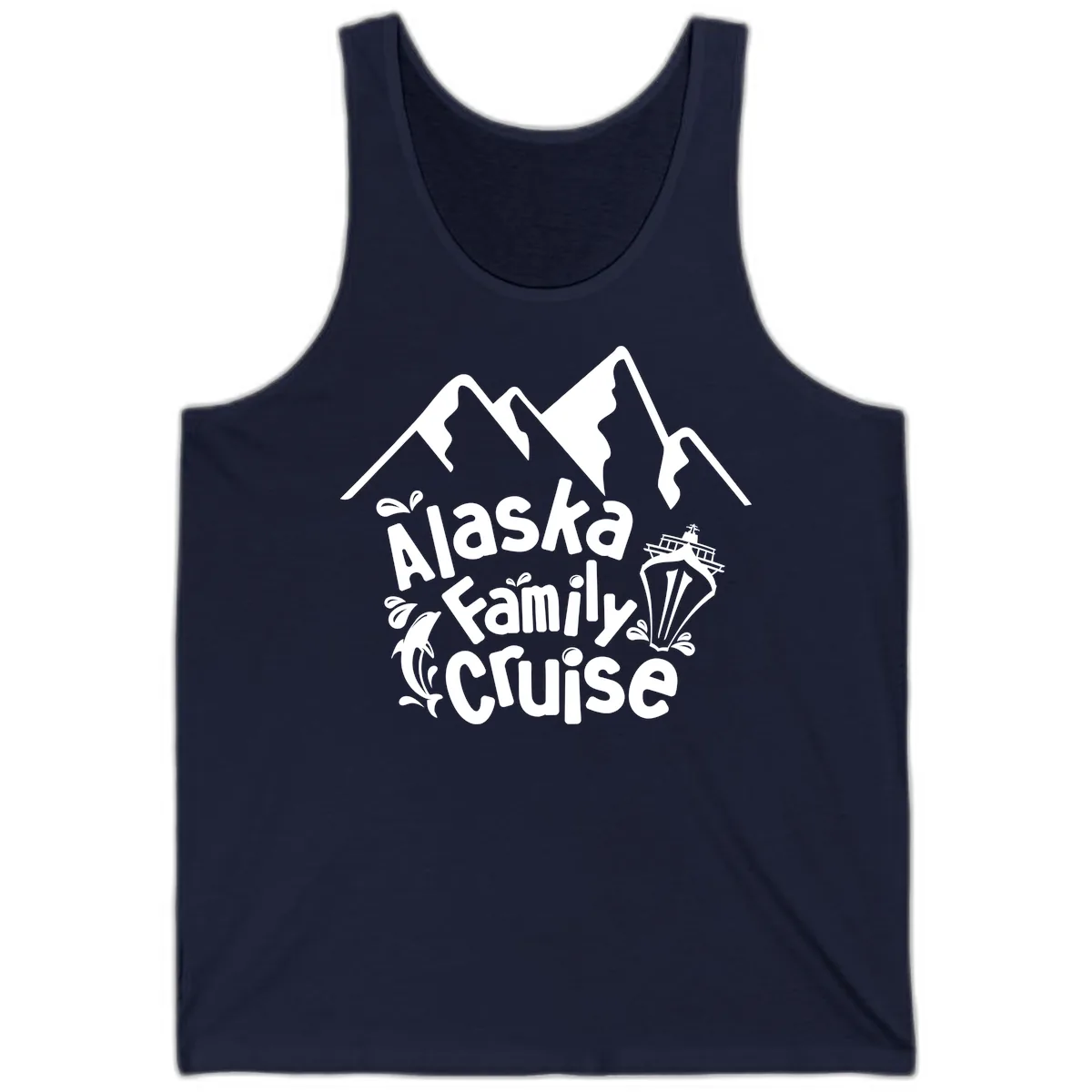 Alaska Family Cruise Mountain Adventure Tank in Navy