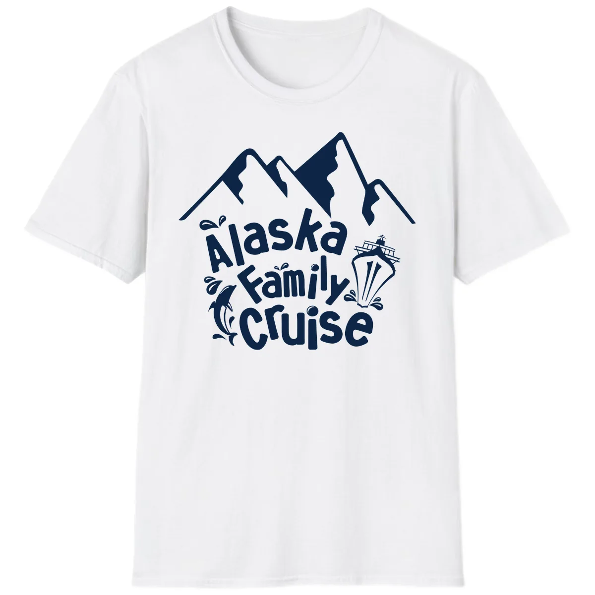 Alaska Family Cruise Mountain Adventure T-Shirt in White