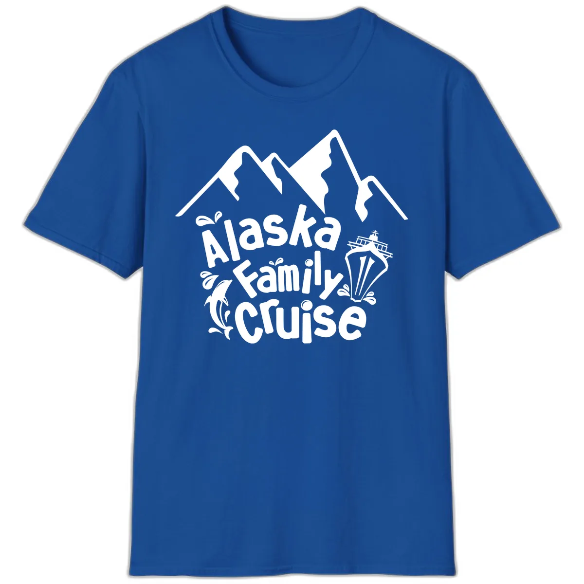 Alaska Family Cruise Mountain Adventure T-Shirt in Royal