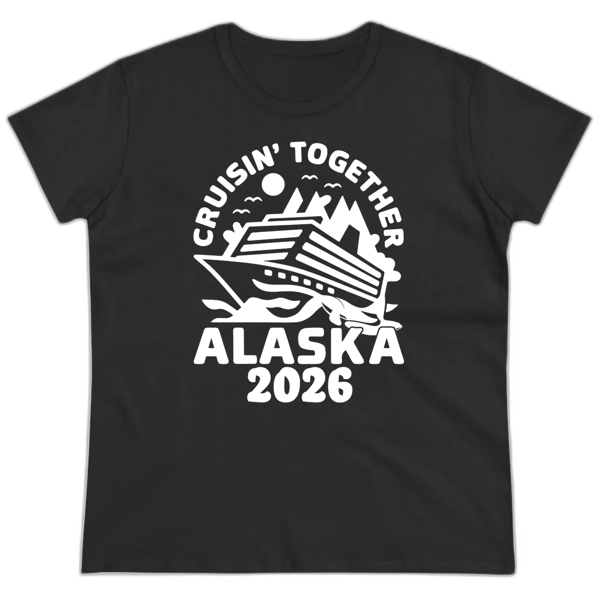 Cruisin' Together Alaska 2026 Scenic Ladies Tee in Black