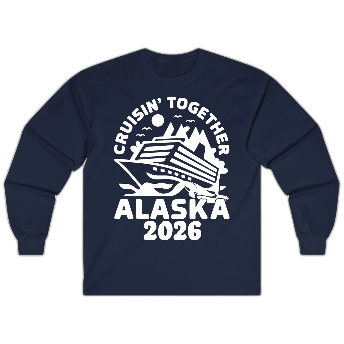 Cruisin' Together Alaska 2026 Scenic Long Sleeve in Navy