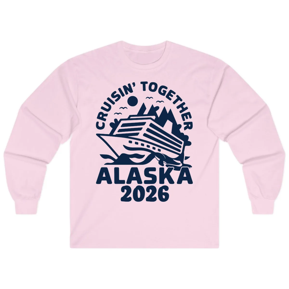 Cruisin' Together Alaska 2026 Scenic Long Sleeve in Light Pink