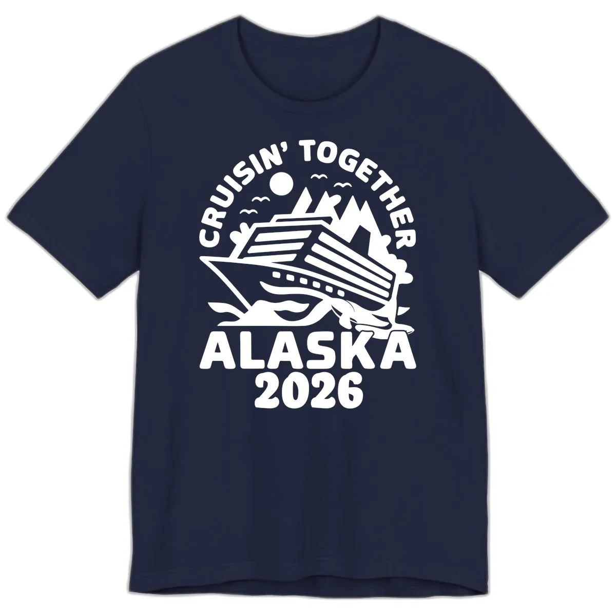 Cruisin' Together Alaska 2026 Scenic Premium T-Shirt in Navy