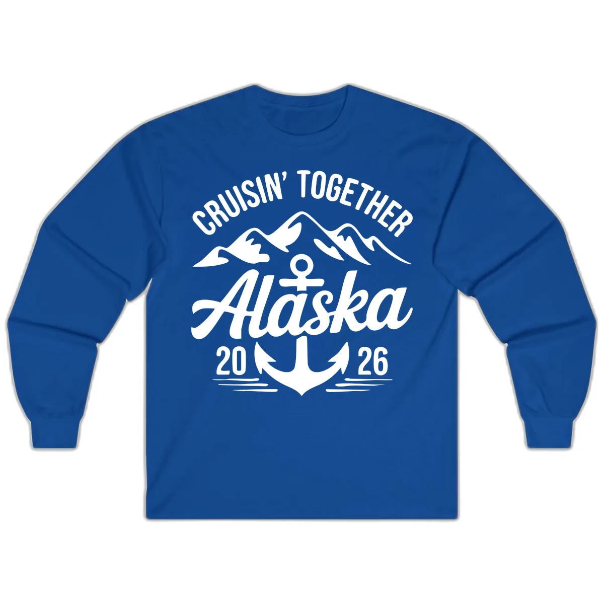 Cruisin' Together Alaska 2026 Anchor Design Long Sleeve in Royal