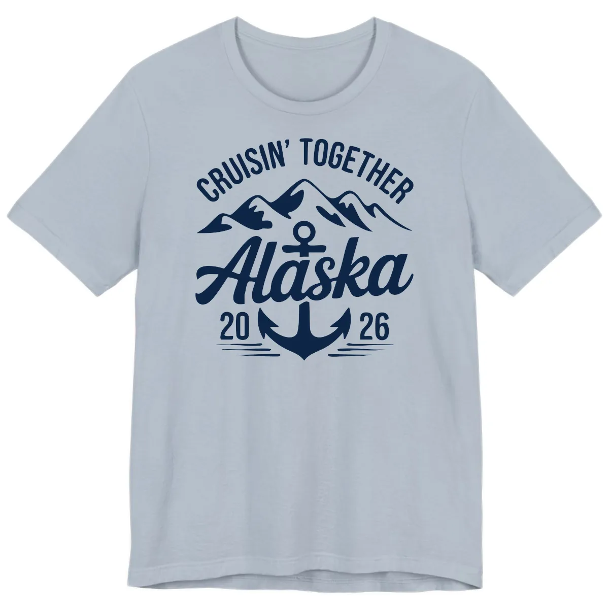Cruisin' Together Alaska 2026 Anchor Design Premium T-Shirt in Light Blue