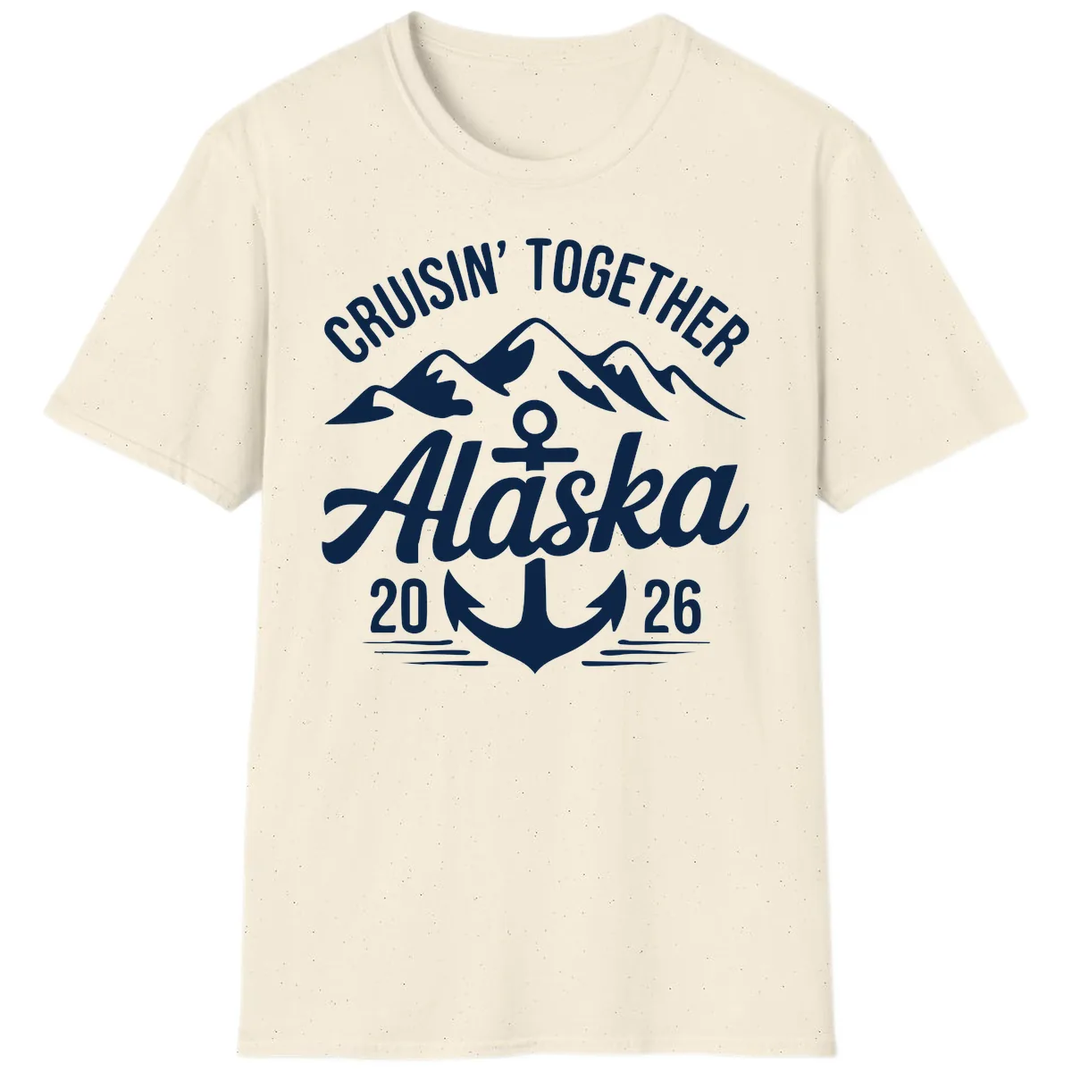 Cruisin' Together Alaska 2026 Anchor Design T-Shirt in Natural