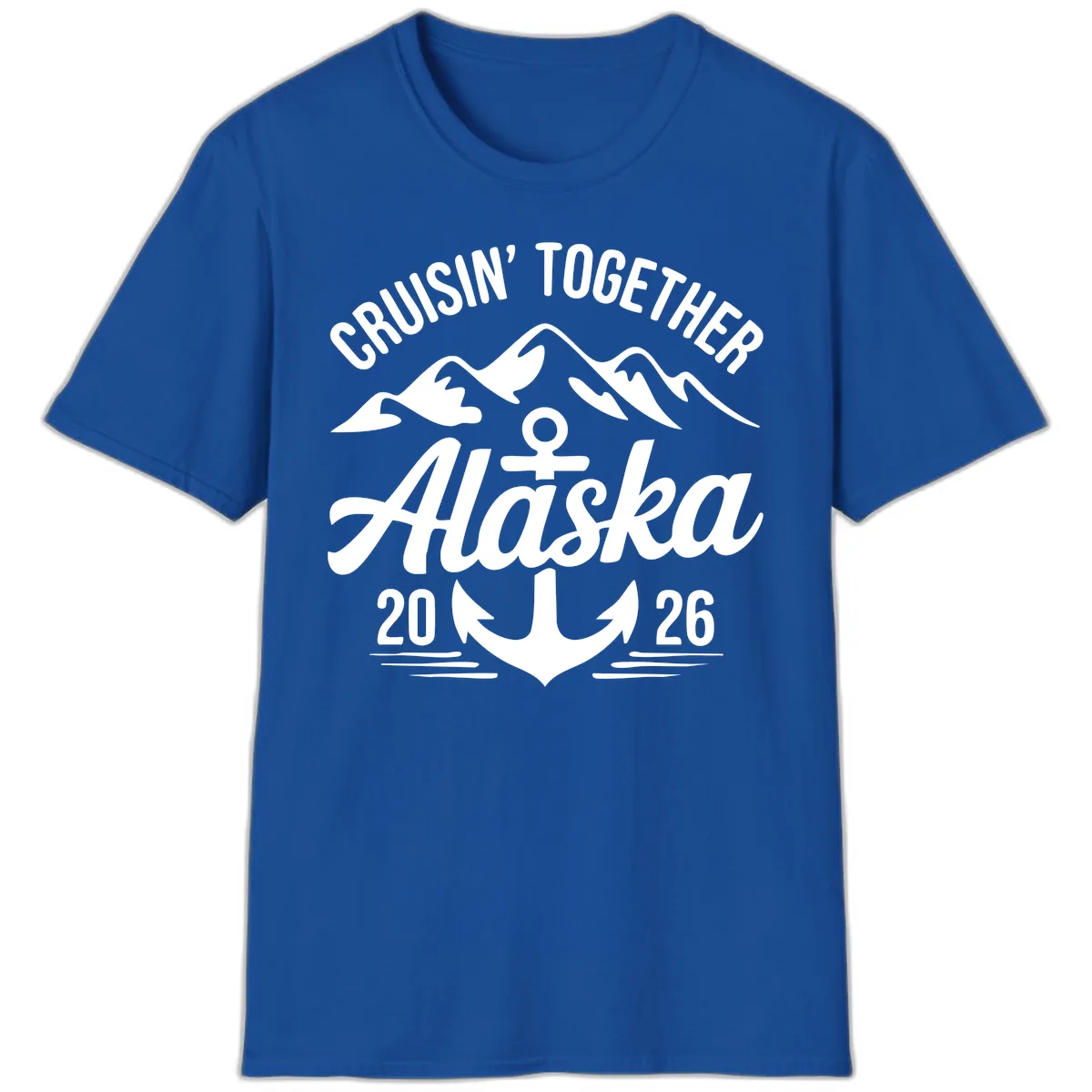 Cruisin' Together Alaska 2026 Anchor Design T-Shirt in Royal