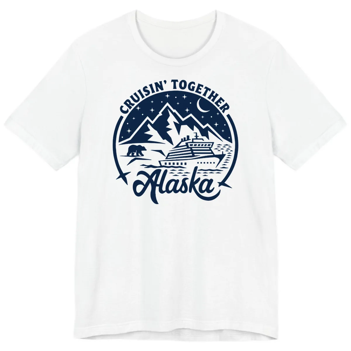 Cruisin' Together Alaska 2024 Bear Ship Premium T-Shirt in White