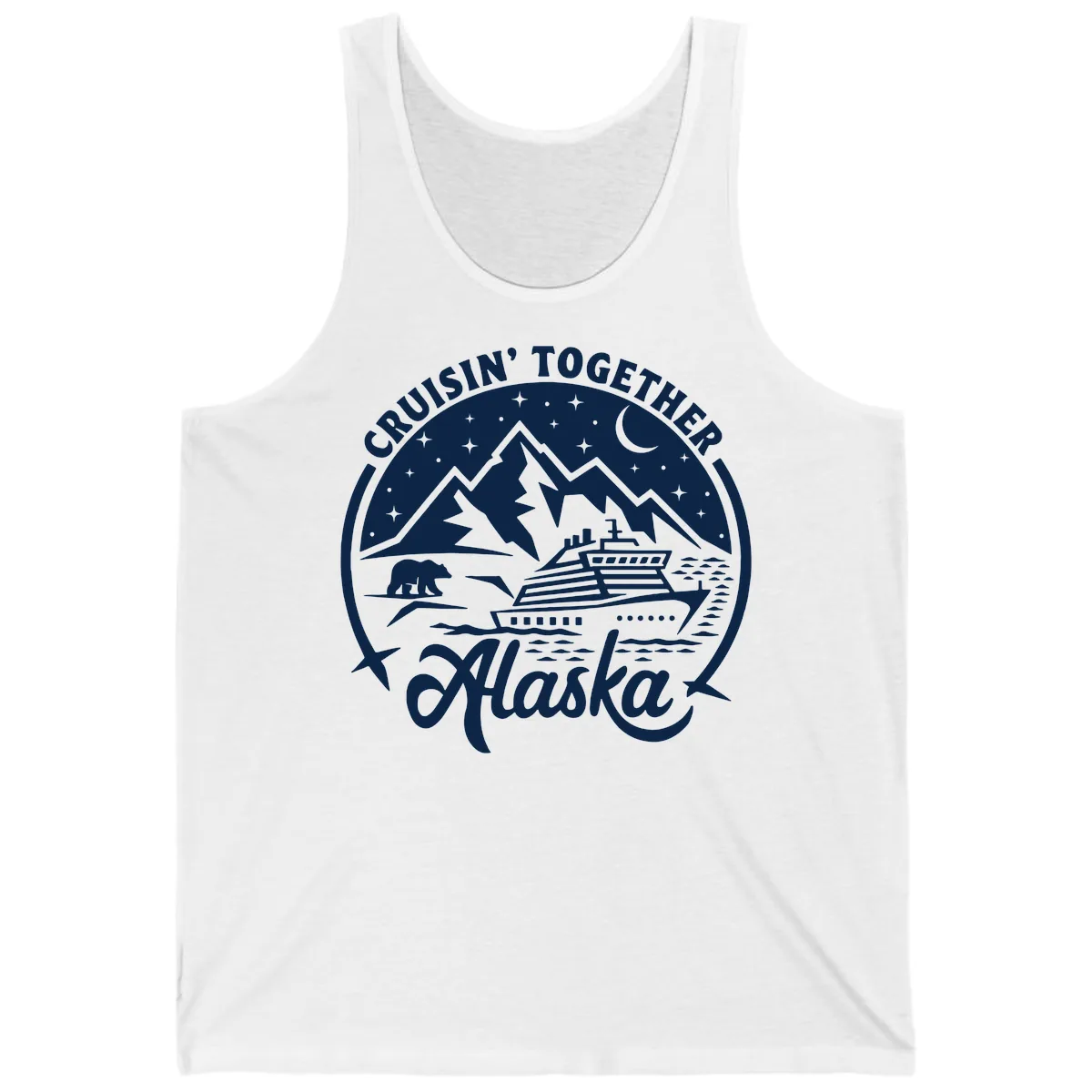 Cruisin' Together Alaska 2024 Bear Ship Tank in White