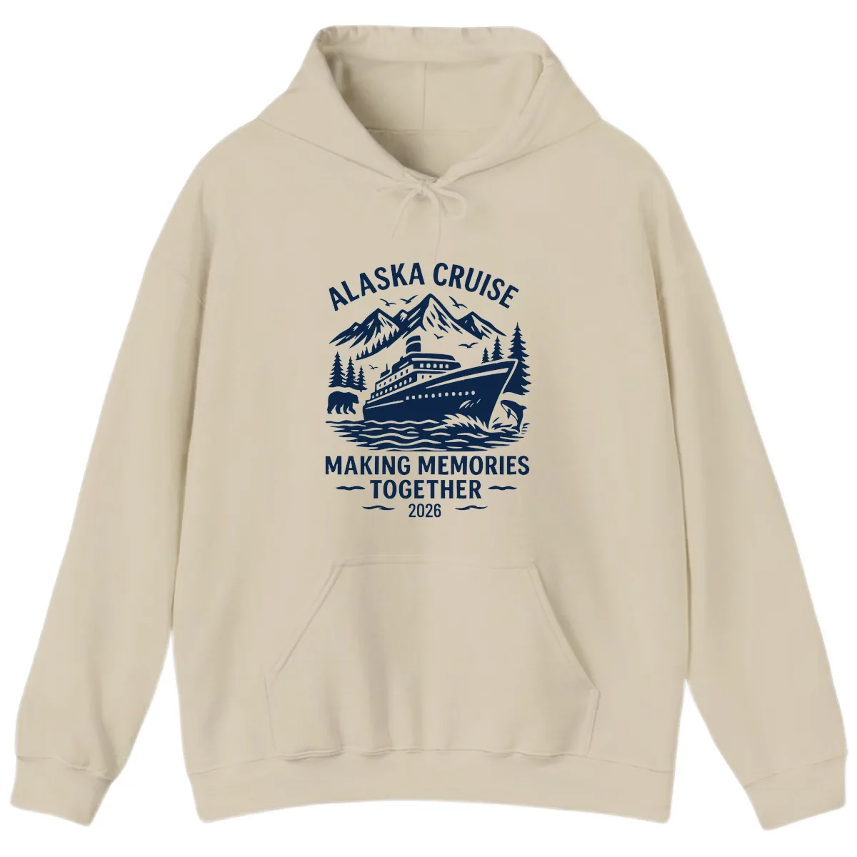Alaska Cruise Making Memories Together 2026 Hoodie in Sand