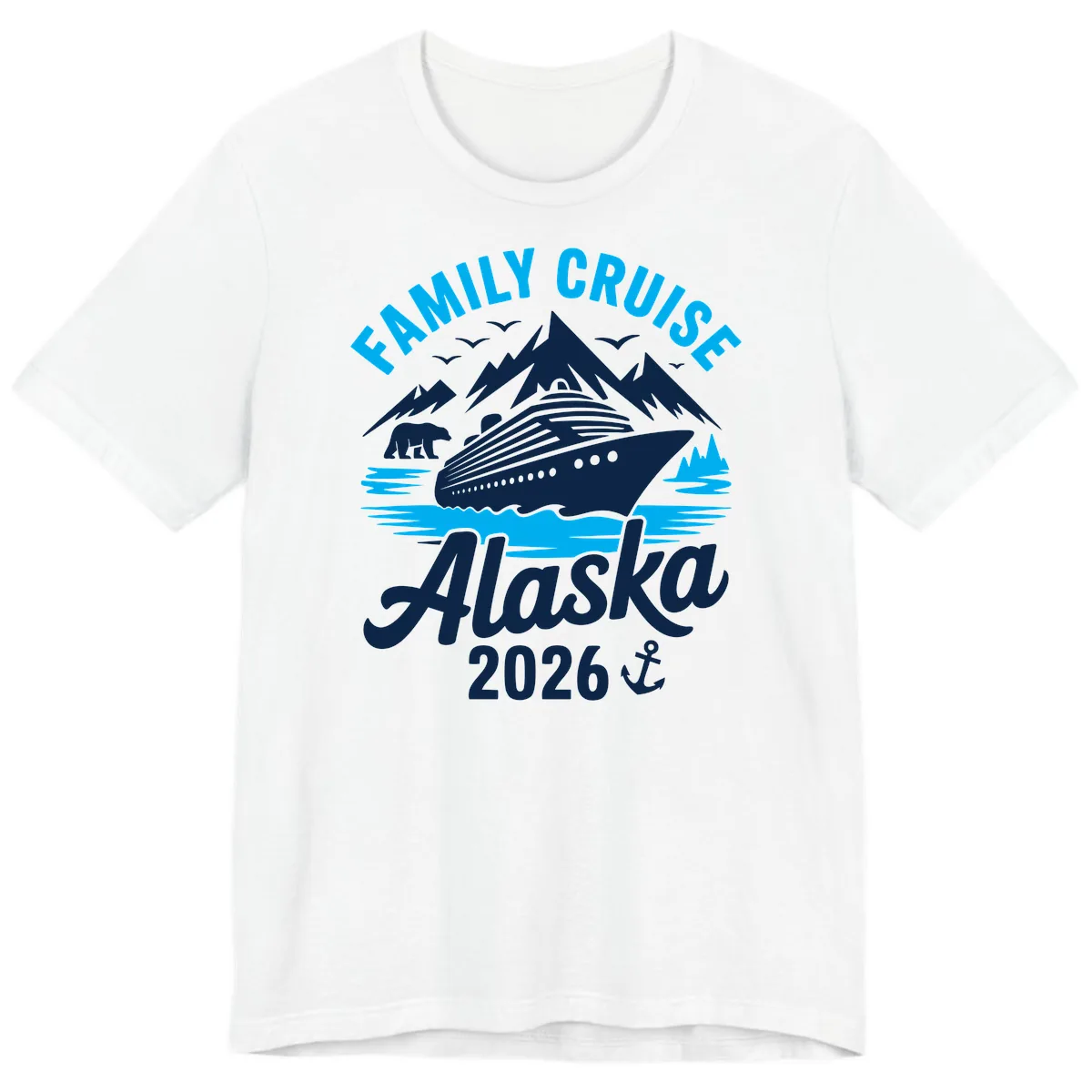 Family Cruise Alaska Mountain Scenic Premium T-Shirt in White