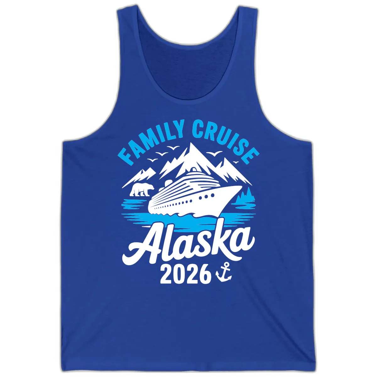 Family Cruise Alaska Mountain Scenic Tank in True Royal