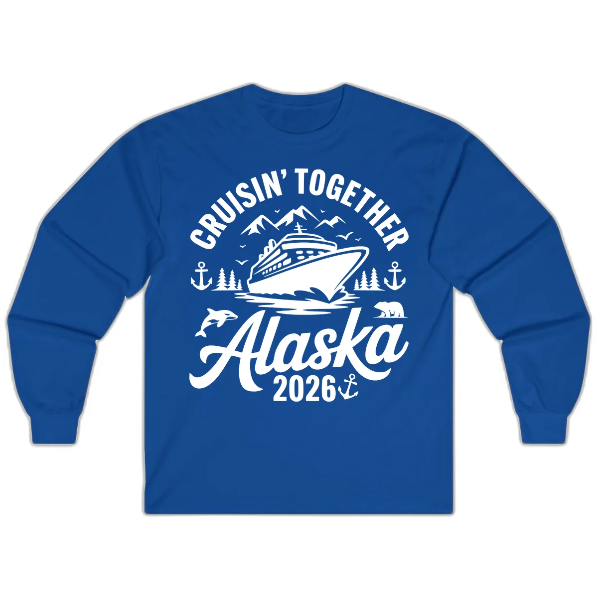 Cruisin' Together Alaska Adventure 2026 With Wildlife Long Sleeve in Royal