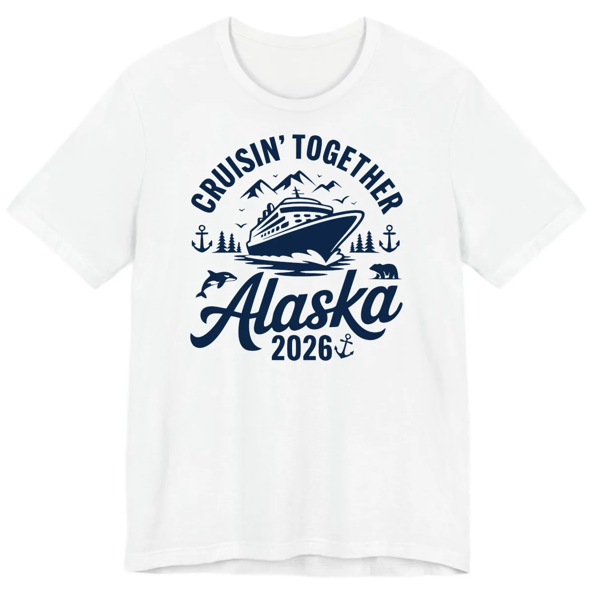 Cruisin' Together Alaska Adventure 2026 With Wildlife Premium T-Shirt in White
