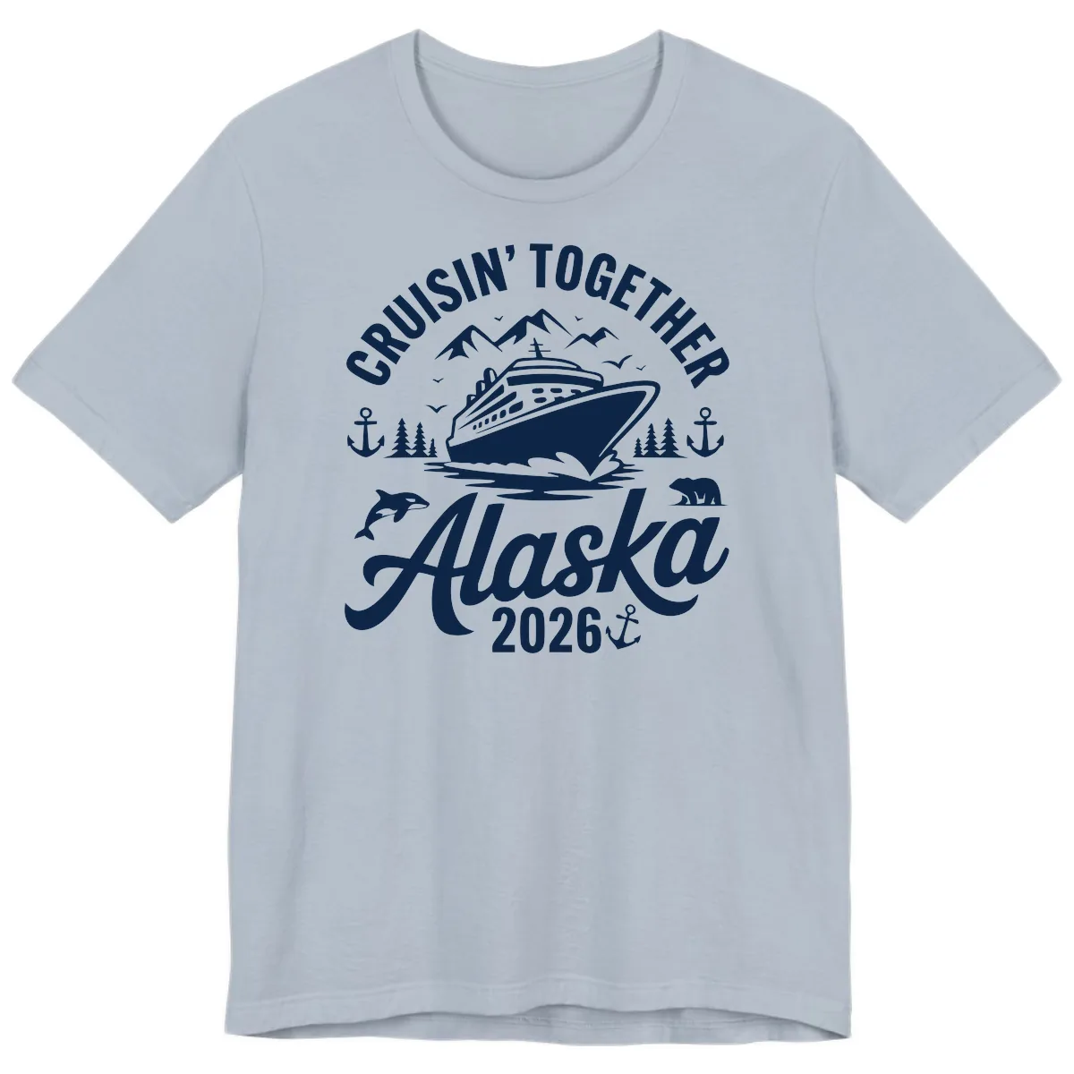 Cruisin' Together Alaska Adventure 2026 With Wildlife Premium T-Shirt in Light Blue