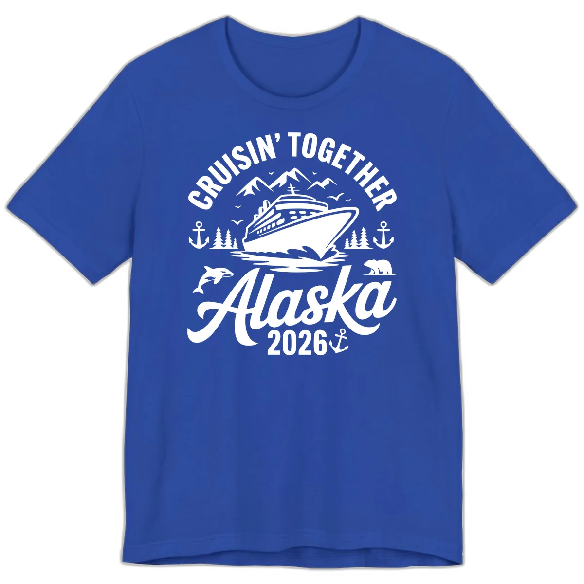 Cruisin' Together Alaska Adventure 2026 With Wildlife Premium T-Shirt in True Royal