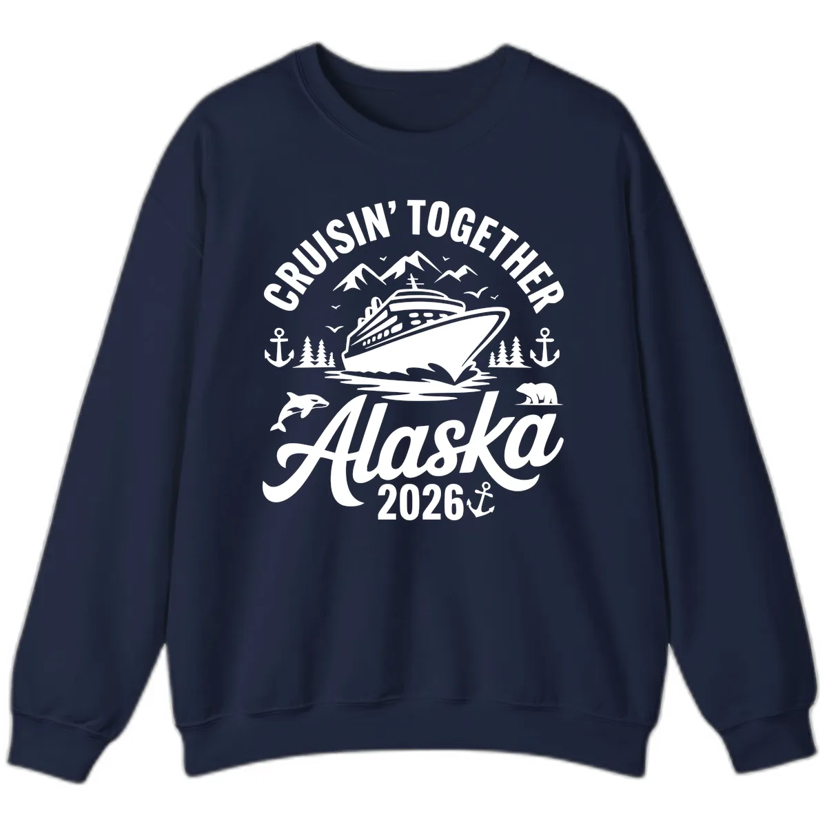 Cruisin' Together Alaska Adventure 2026 With Wildlife Sweatshirt in Navy