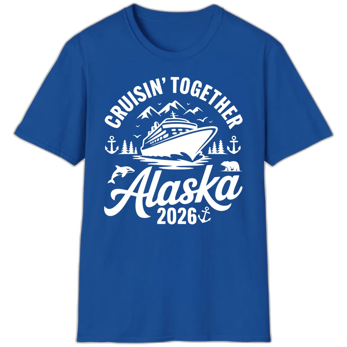 Cruisin' Together Alaska Adventure 2026 With Wildlife T-Shirt in Royal