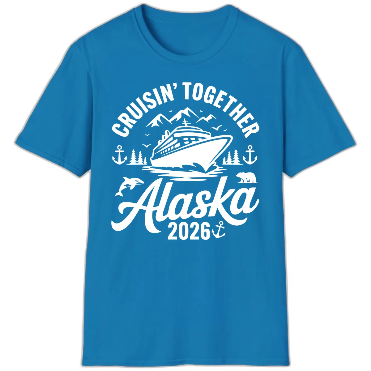 Cruisin' Together Alaska Adventure 2026 With Wildlife T-Shirt in Sapphire