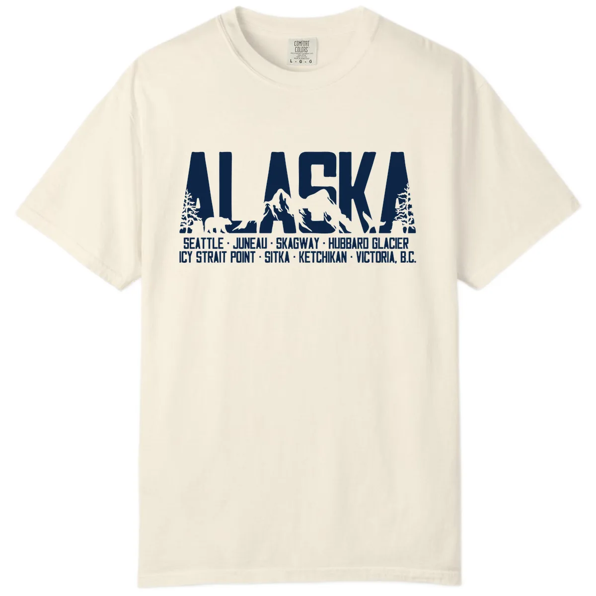 Scenic Alaska Cruise Ports and Itinerary Comfort Color in Ivory
