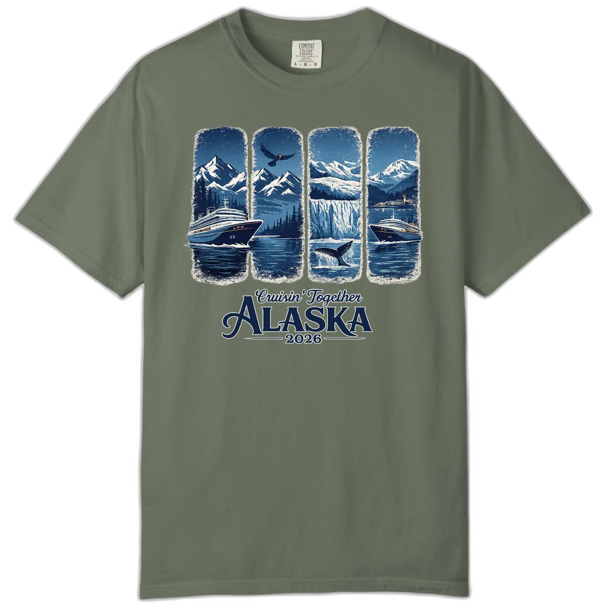 Alaskan Cruise Together Scenic Views 2026 Comfort Color in Moss