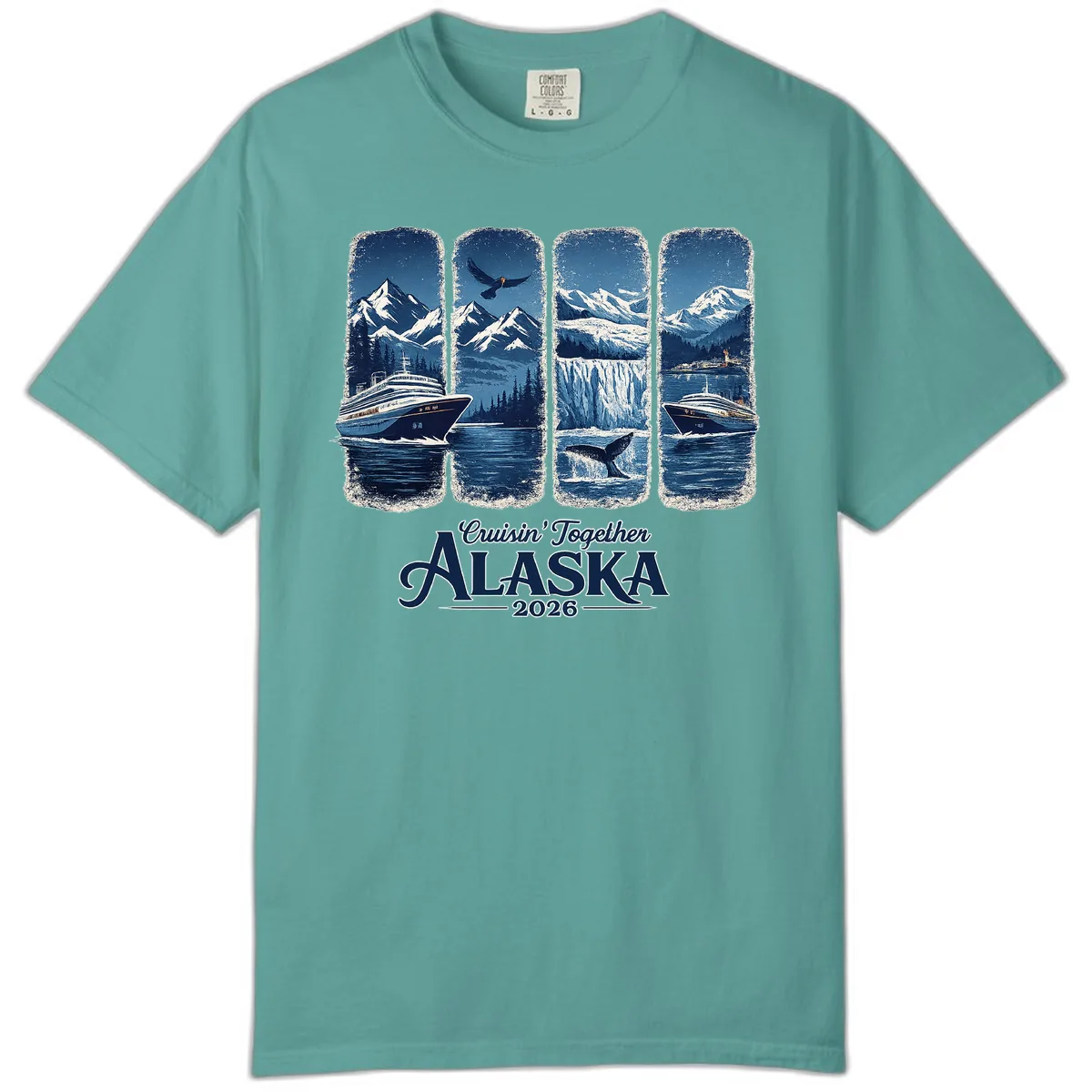 Alaskan Cruise Together Scenic Views 2026 Comfort Color in Seafoam