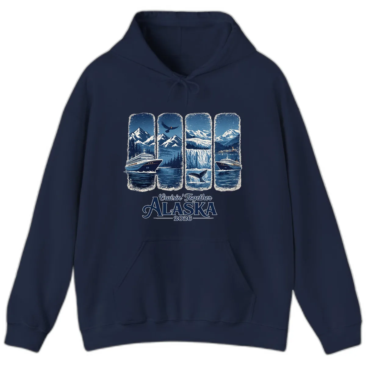 Alaskan Cruise Together Scenic Views 2026 Hoodie in Navy