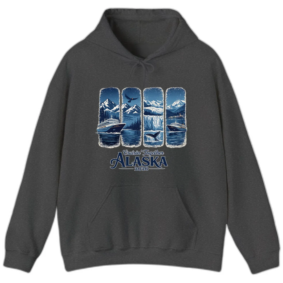 Alaskan Cruise Together Scenic Views 2026 Hoodie in Dark Heather