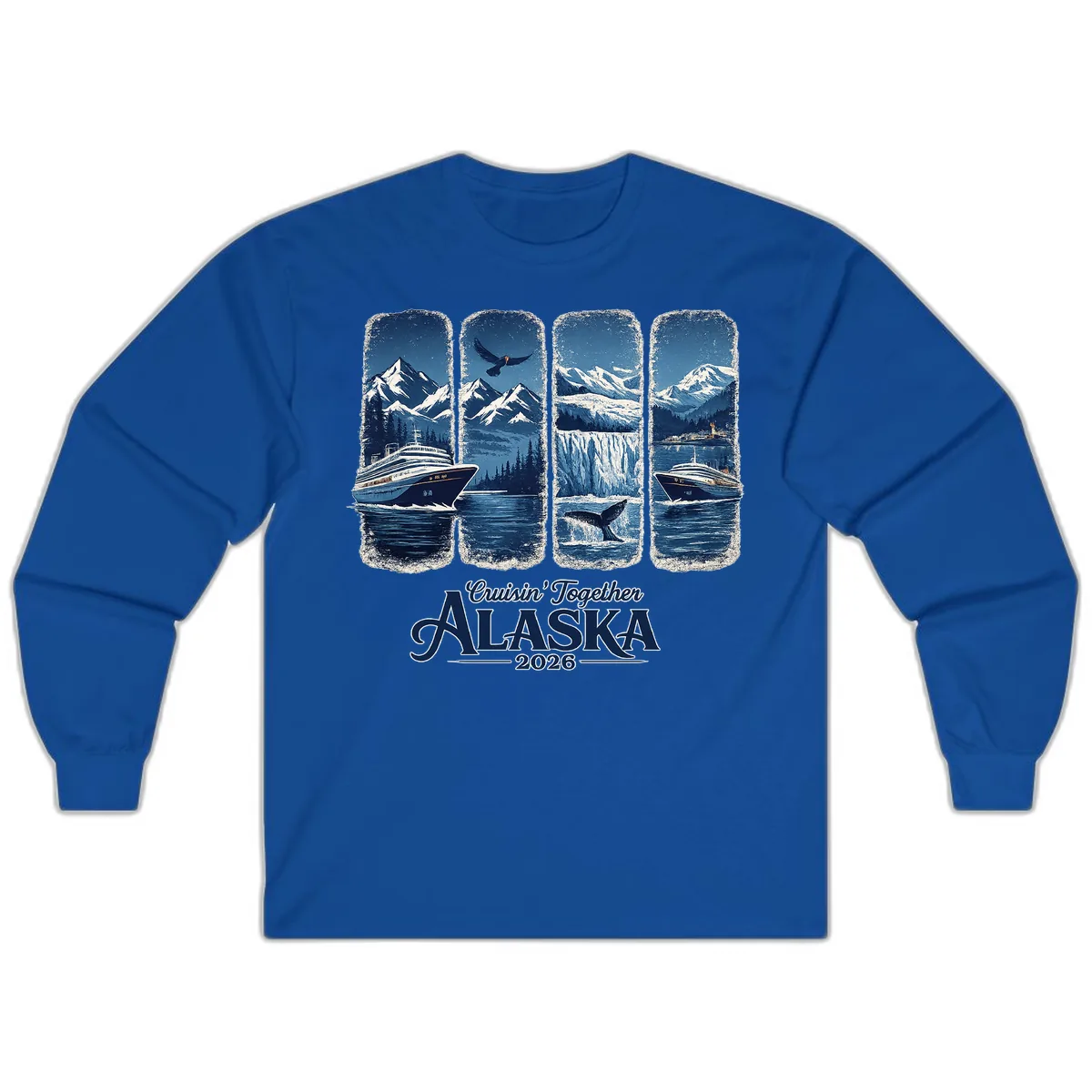 Alaskan Cruise Together Scenic Views 2026 Long Sleeve in Royal