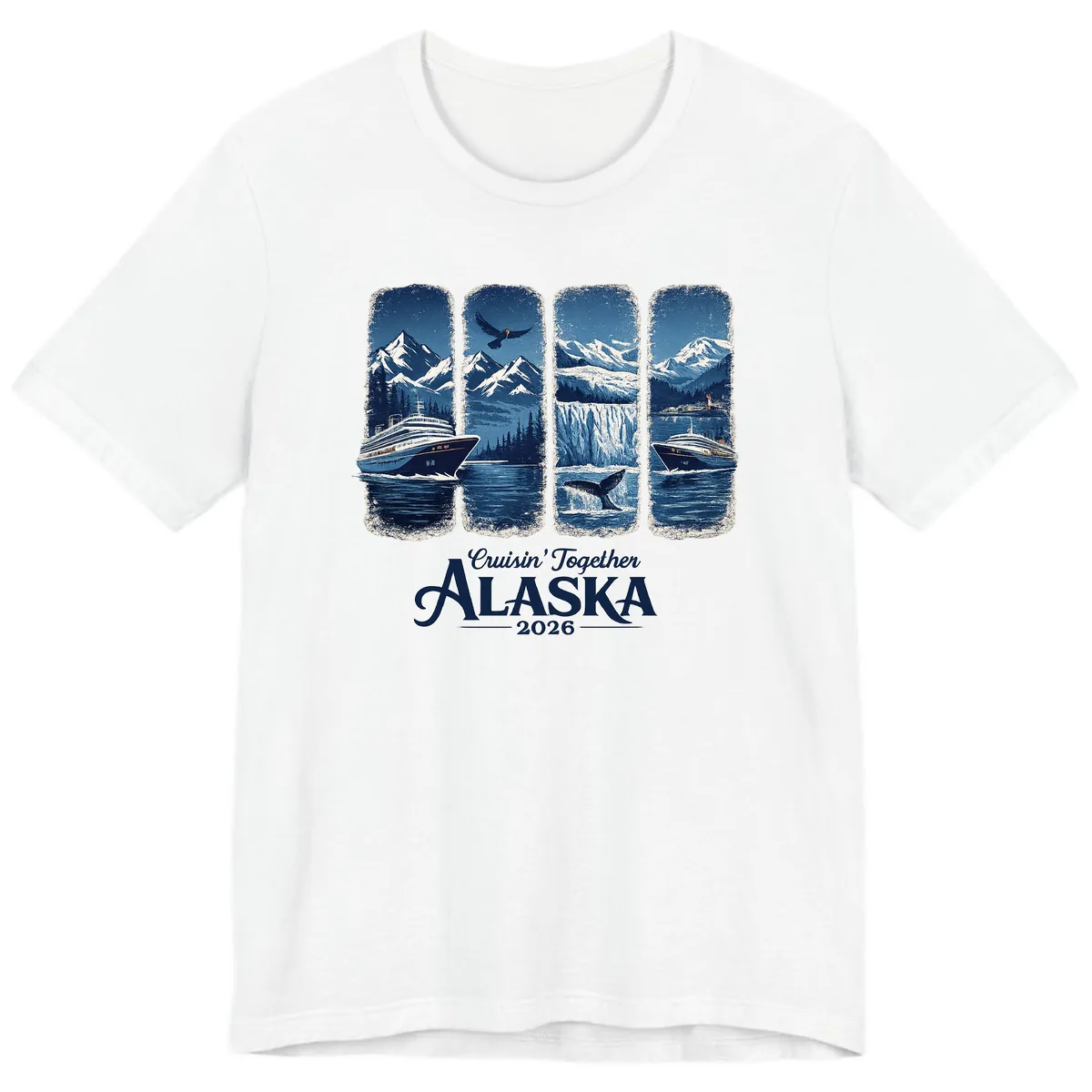 Alaskan Cruise Together Scenic Views 2026 Premium T-Shirt in White