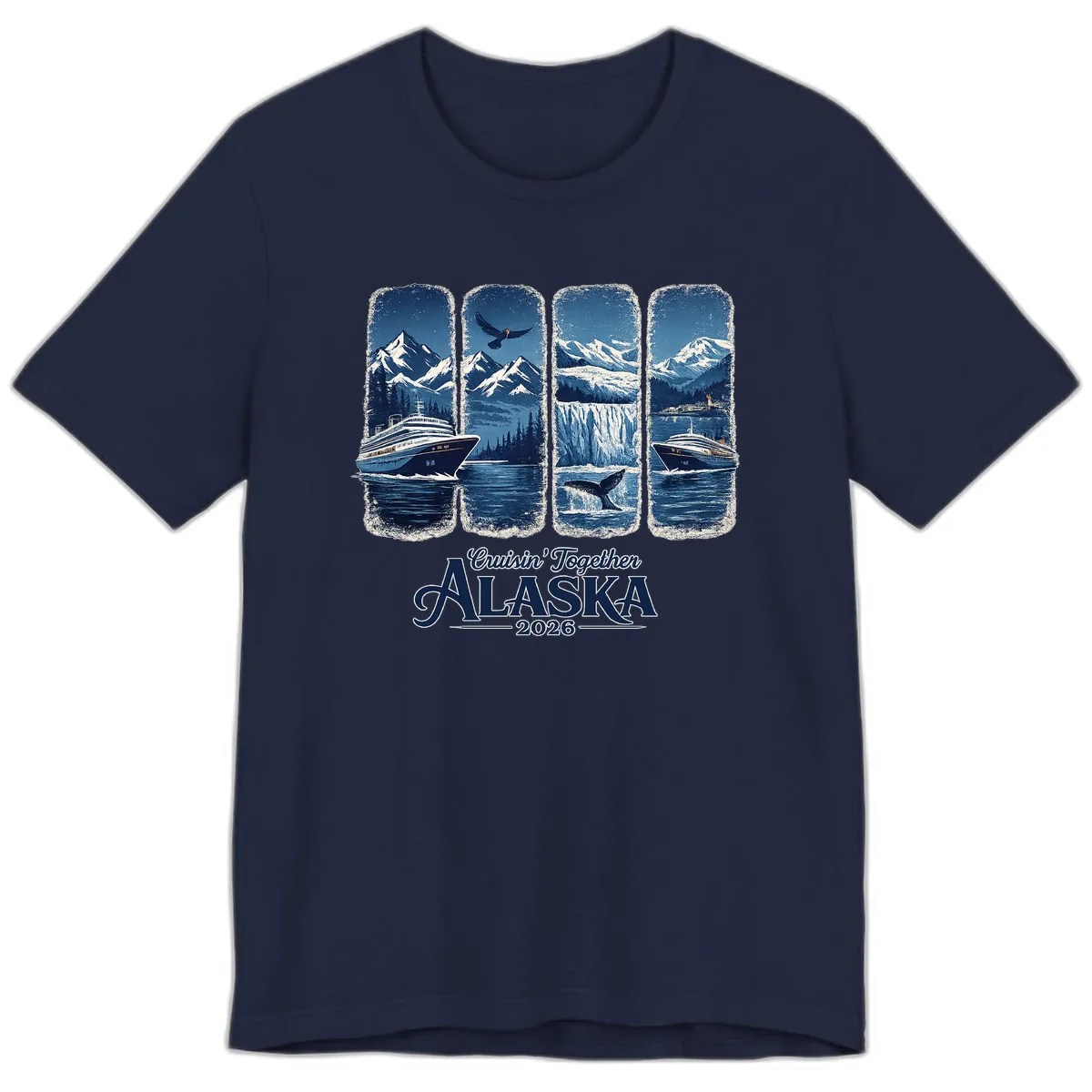 Alaskan Cruise Together Scenic Views 2026 Premium T-Shirt in Navy