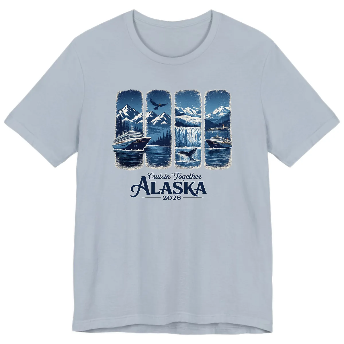 Alaskan Cruise Together Scenic Views 2026 Premium T-Shirt in Light Blue