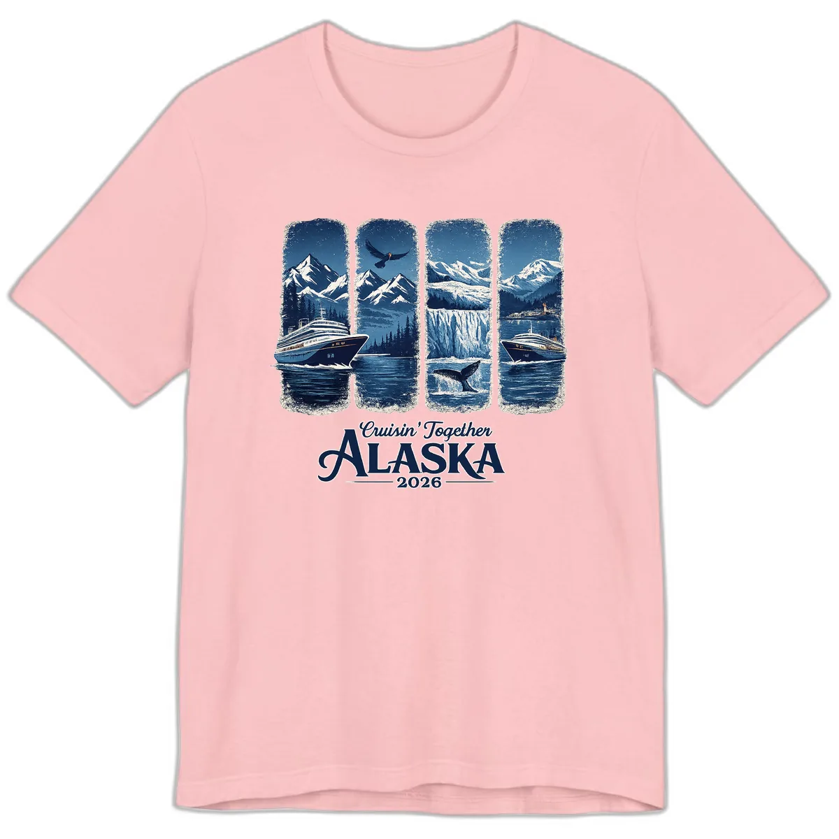 Alaskan Cruise Together Scenic Views 2026 Premium T-Shirt in Pink