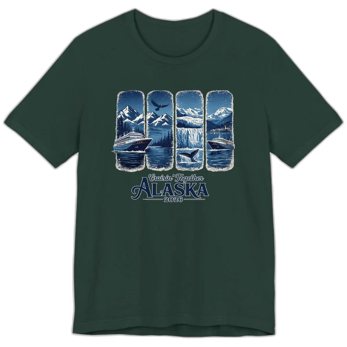 Alaskan Cruise Together Scenic Views 2026 Premium T-Shirt in Forest