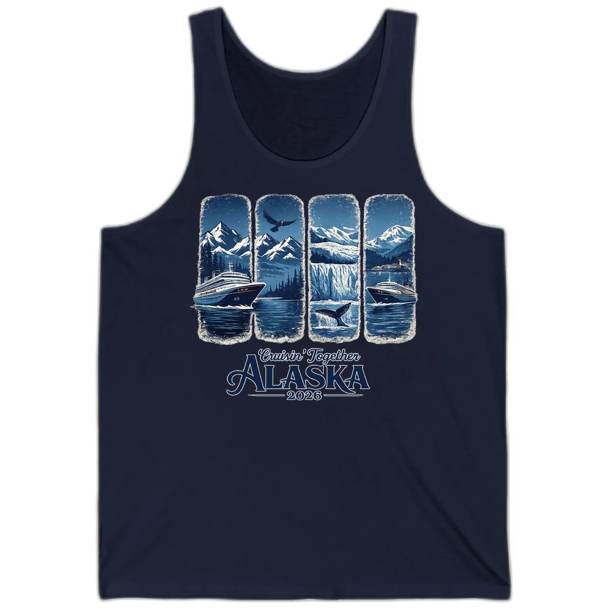 Alaskan Cruise Together Scenic Views 2026 Tank in Navy