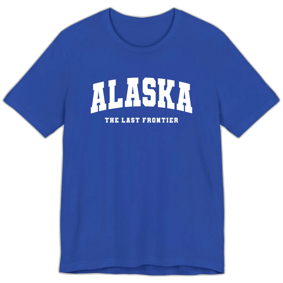 Alaska The Last Frontier Bold Text Premium T-Shirt in True Royal