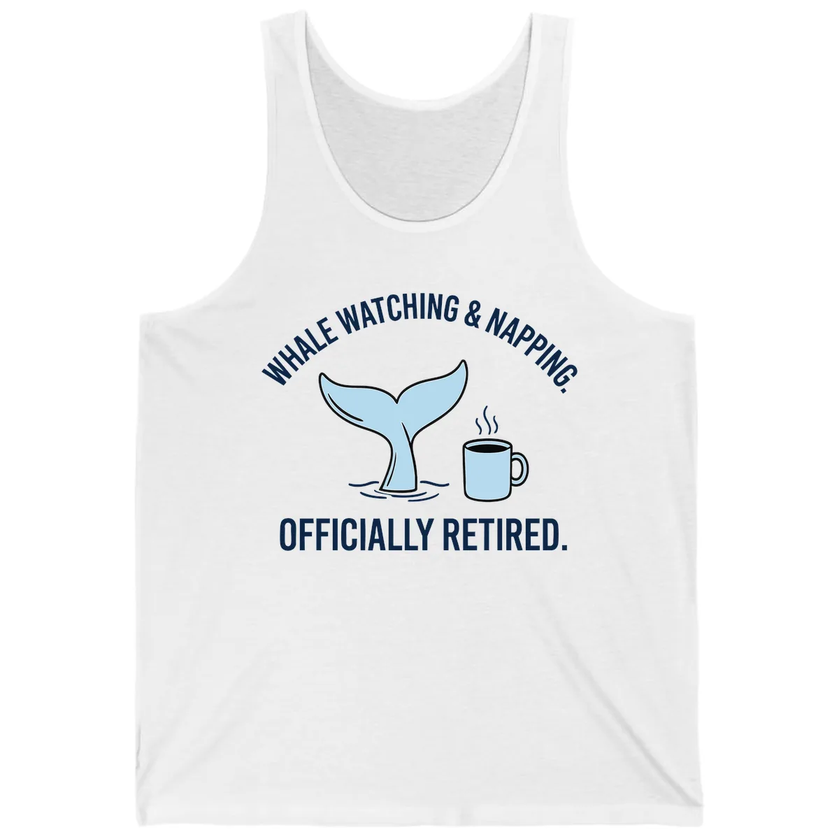 Whale Watching And Napping Officially Retired Tank in White