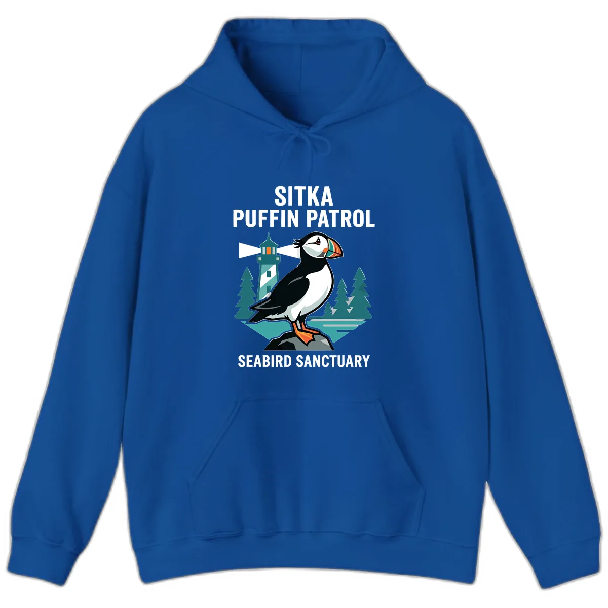 Sitka Puffin Patrol Seabird Sanctuary Adventure Hoodie in Royal