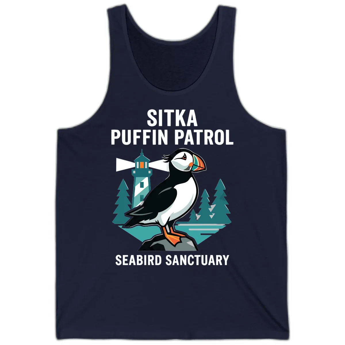 Sitka Puffin Patrol Seabird Sanctuary Adventure Tank in Navy