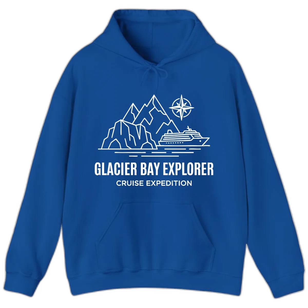 Glacier Bay Explorer Cruise Expedition Scenic Design Hoodie in Royal