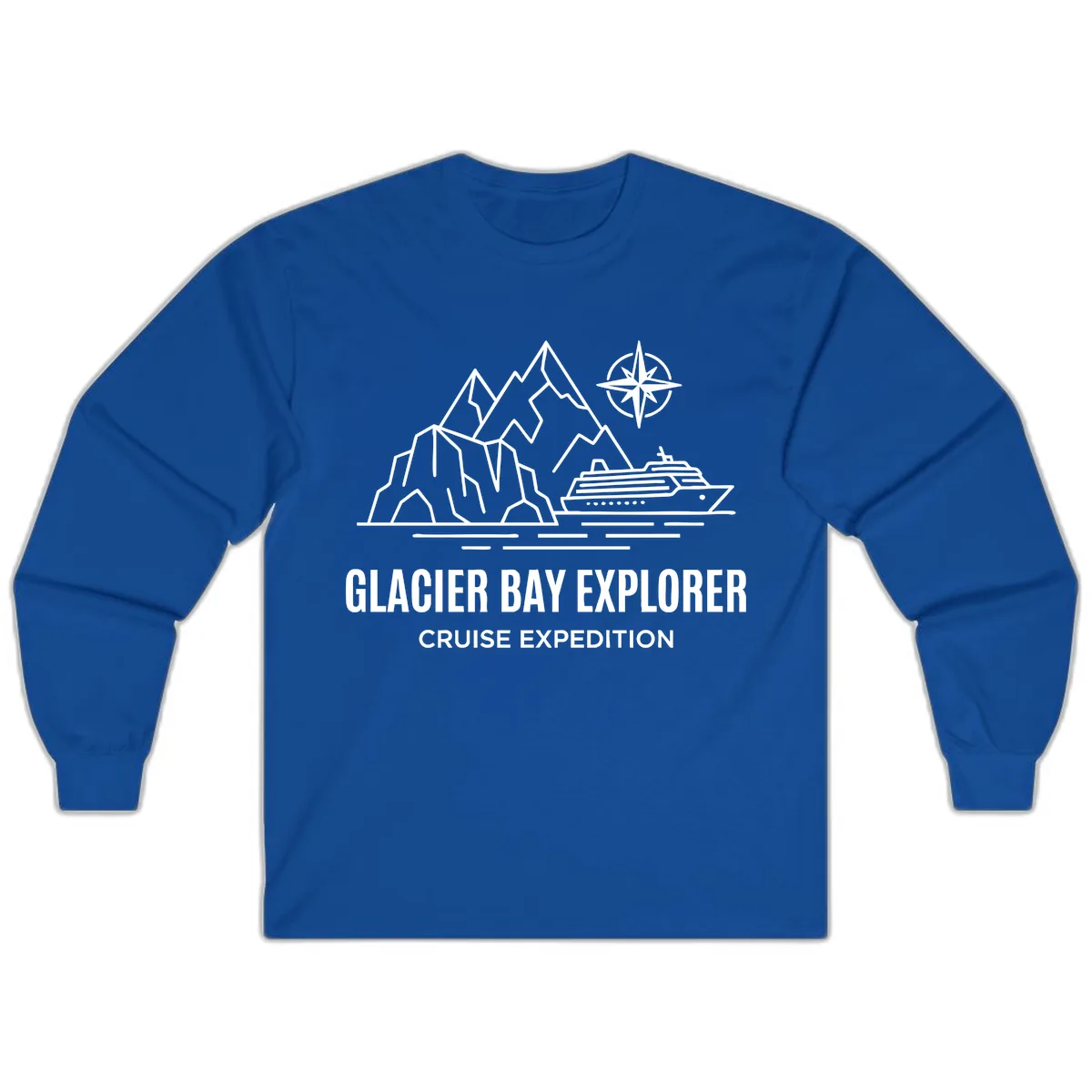 Glacier Bay Explorer Cruise Expedition Scenic Design Long Sleeve in Royal