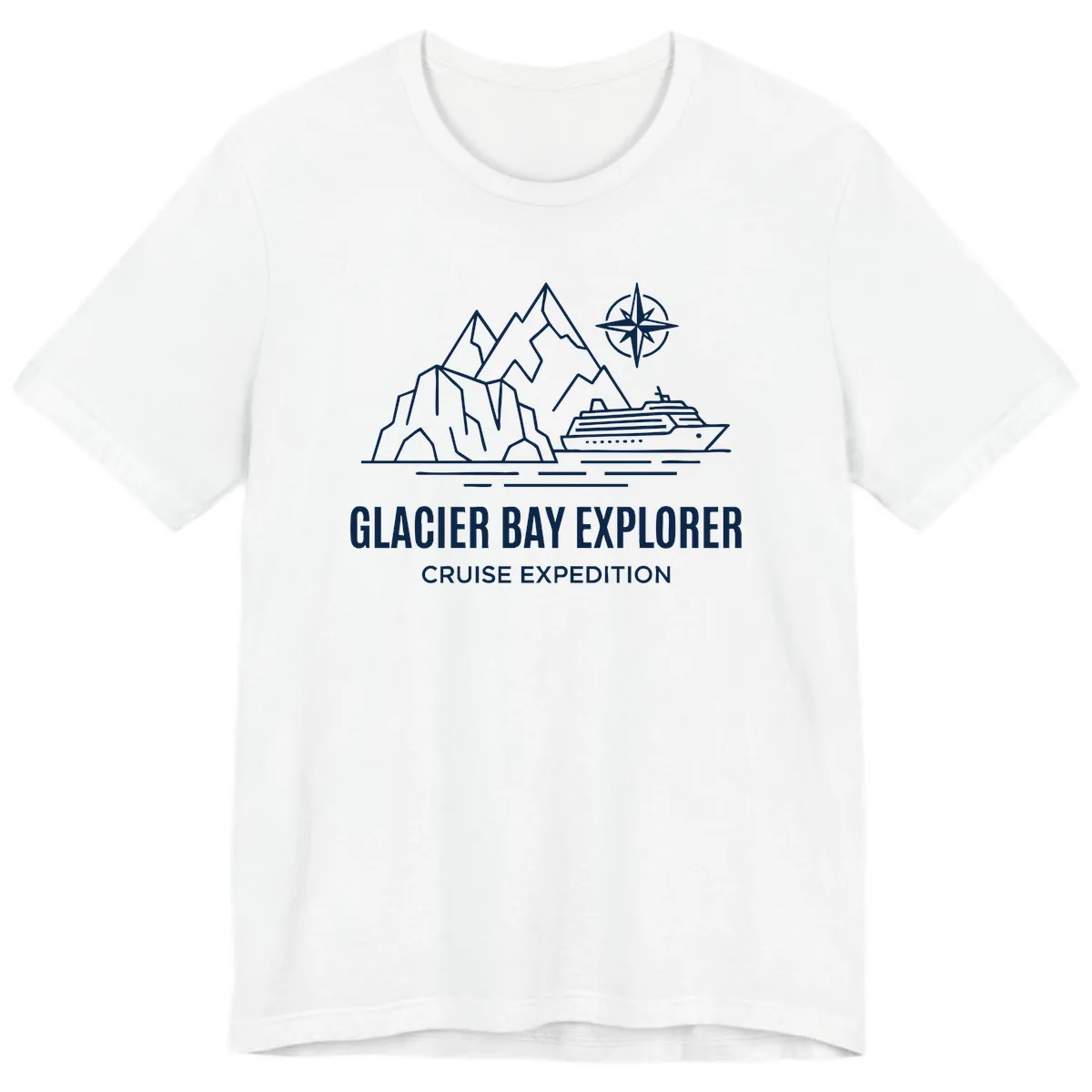 Glacier Bay Explorer Cruise Expedition Scenic Design Premium T-Shirt in White