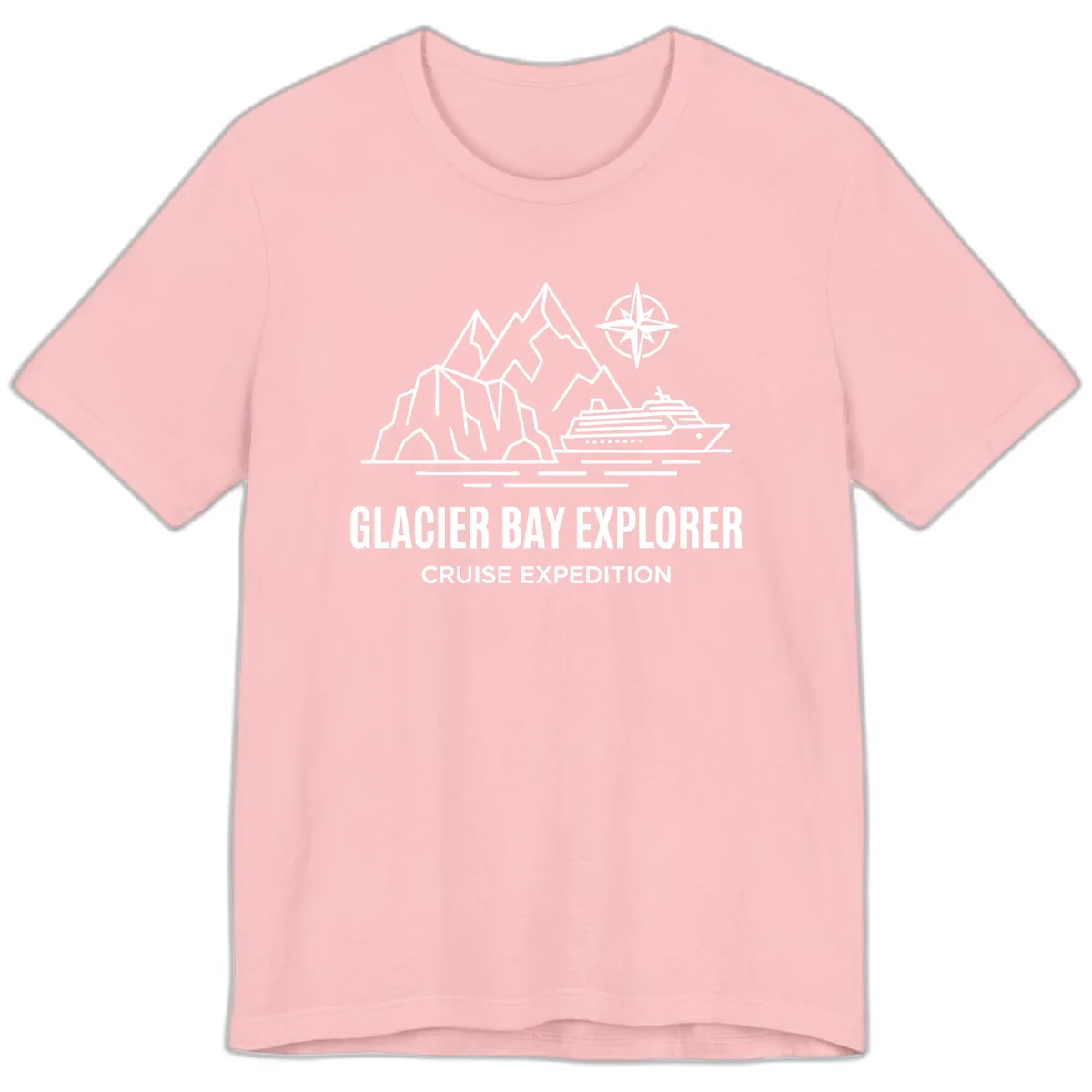Glacier Bay Explorer Cruise Expedition Scenic Design Premium T-Shirt in Pink