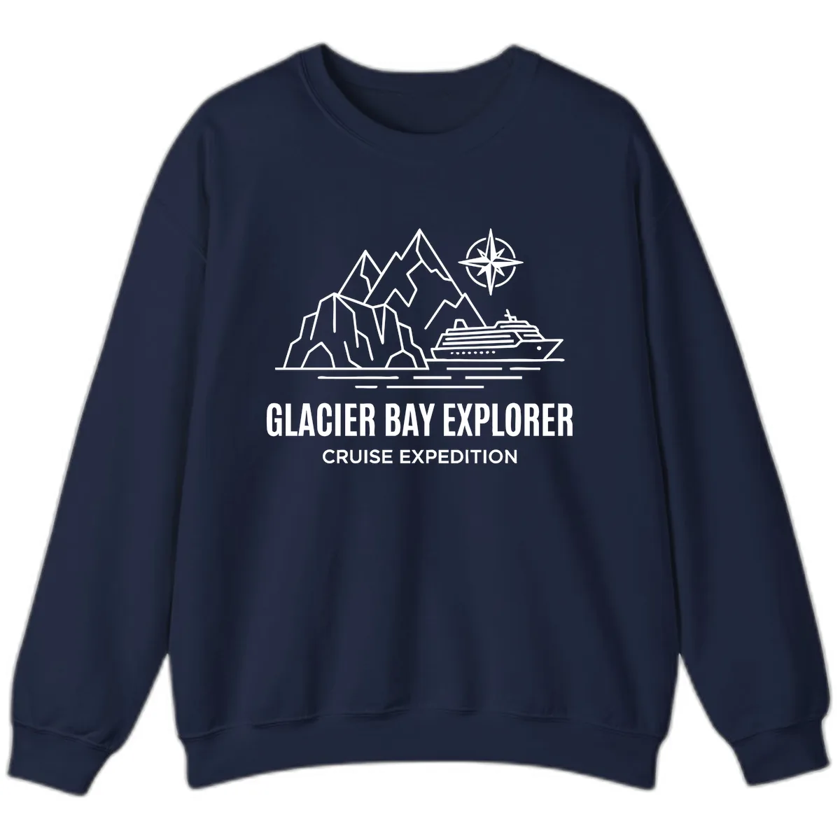 Glacier Bay Explorer Cruise Expedition Scenic Design Sweatshirt in Navy