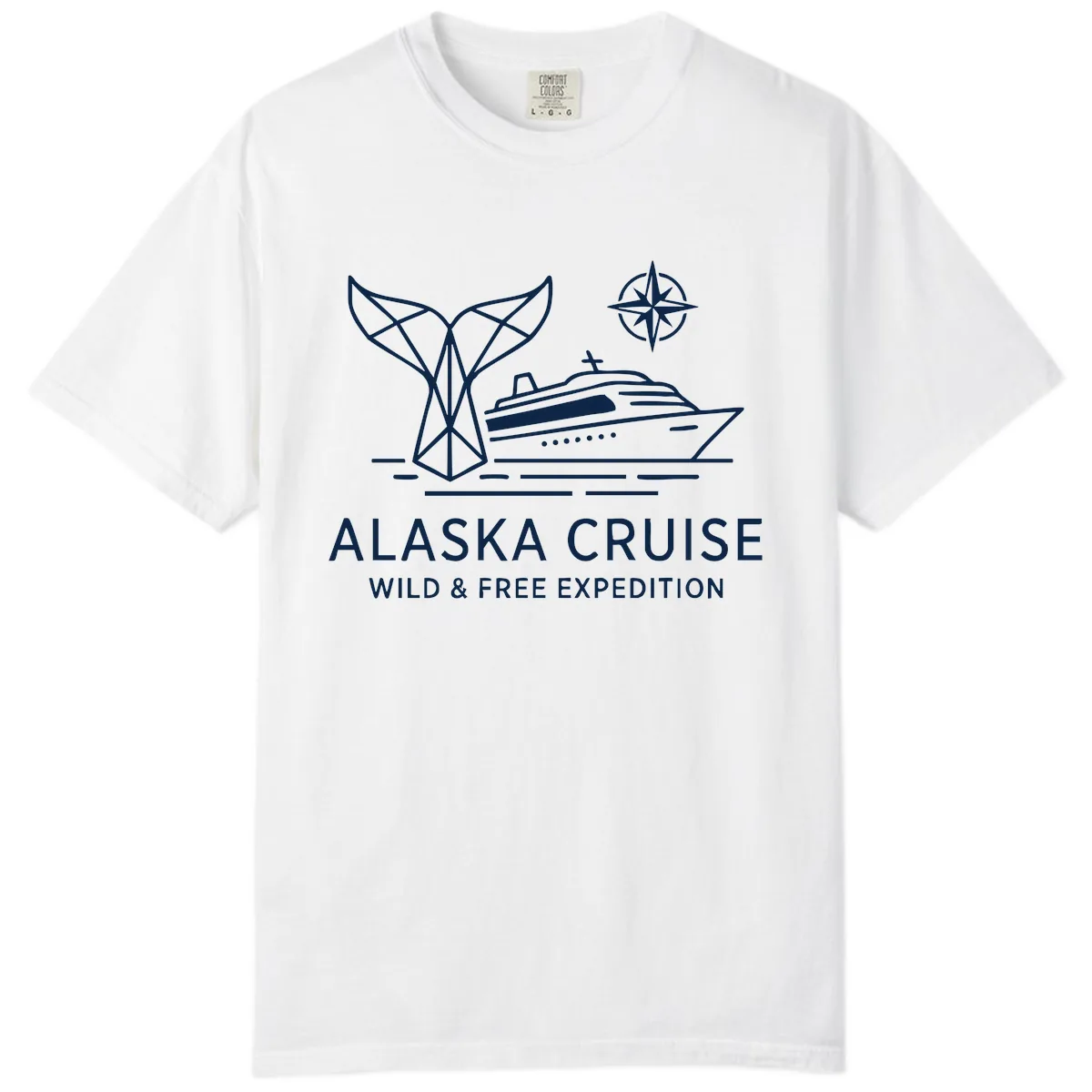 Alaska Wild & Free Expedition Cruise with Ship & Whale Comfort Color in White