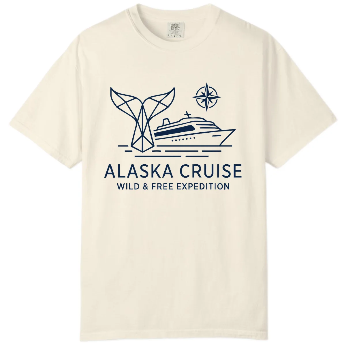 Alaska Wild & Free Expedition Cruise with Ship & Whale Comfort Color in Ivory